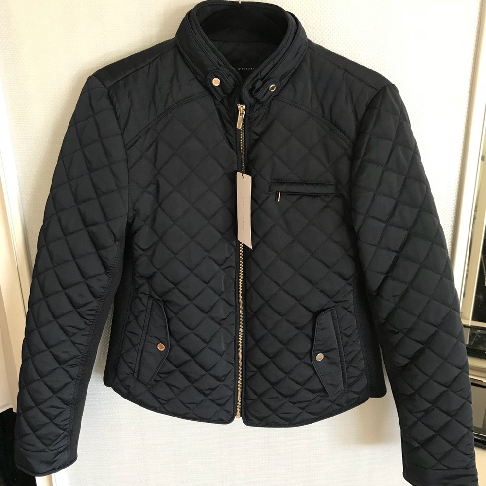 Navy Quilted Jacket